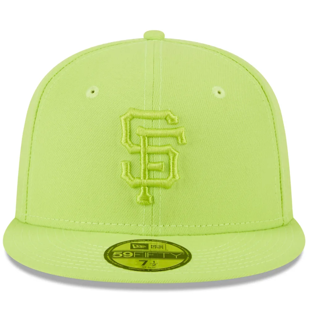 Men's New Era Neon Green San Francisco Giants 2023 Spring Color Basic 59FIFTY Fitted Hat