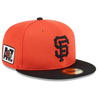 Men's New Era  Orange/Black San Francisco Giants 2025 Spring Training 59FIFTY Fitted Hat
