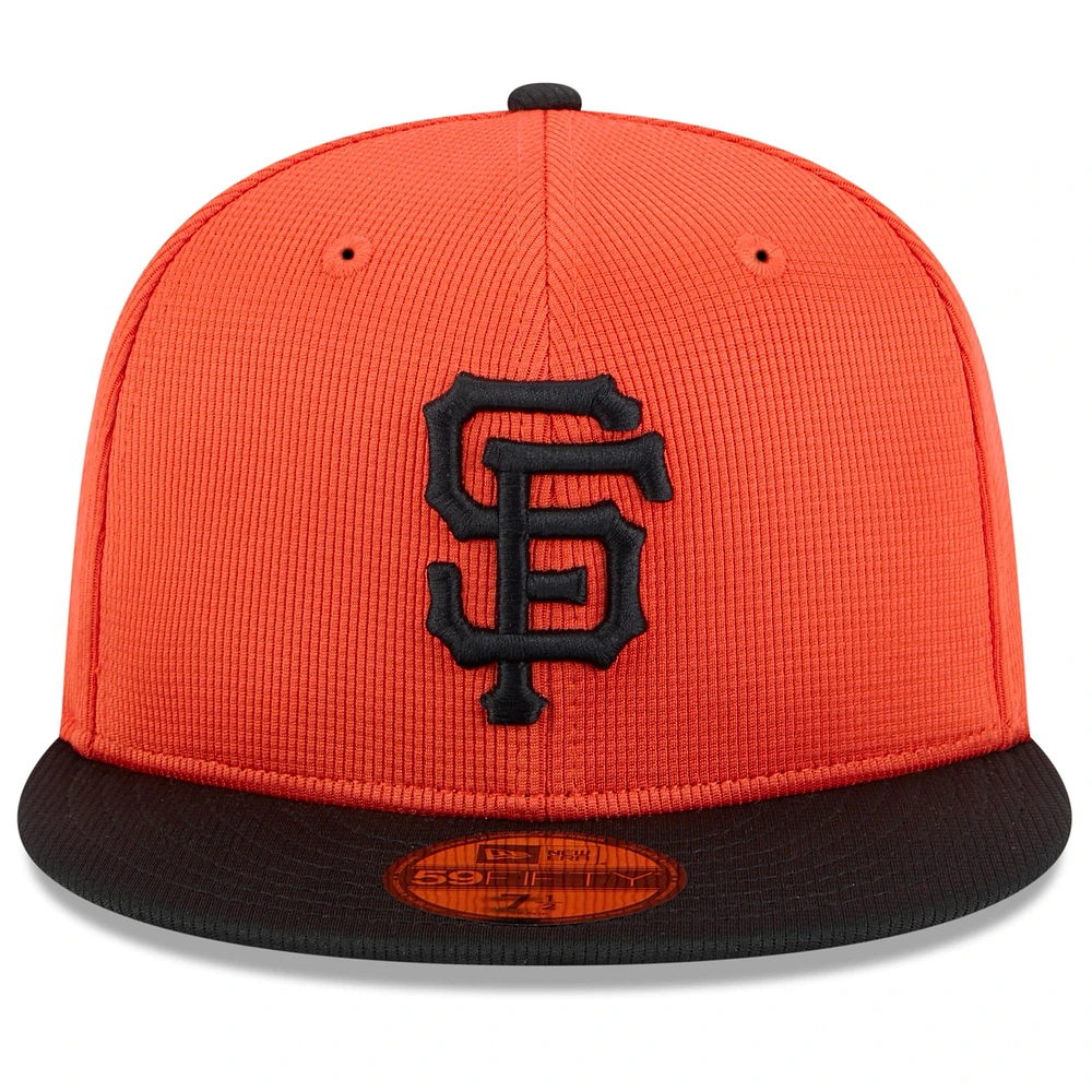 Men's New Era  Orange/Black San Francisco Giants 2025 Spring Training 59FIFTY Fitted Hat