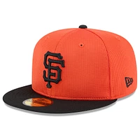 Men's New Era  Orange/Black San Francisco Giants 2025 Spring Training 59FIFTY Fitted Hat