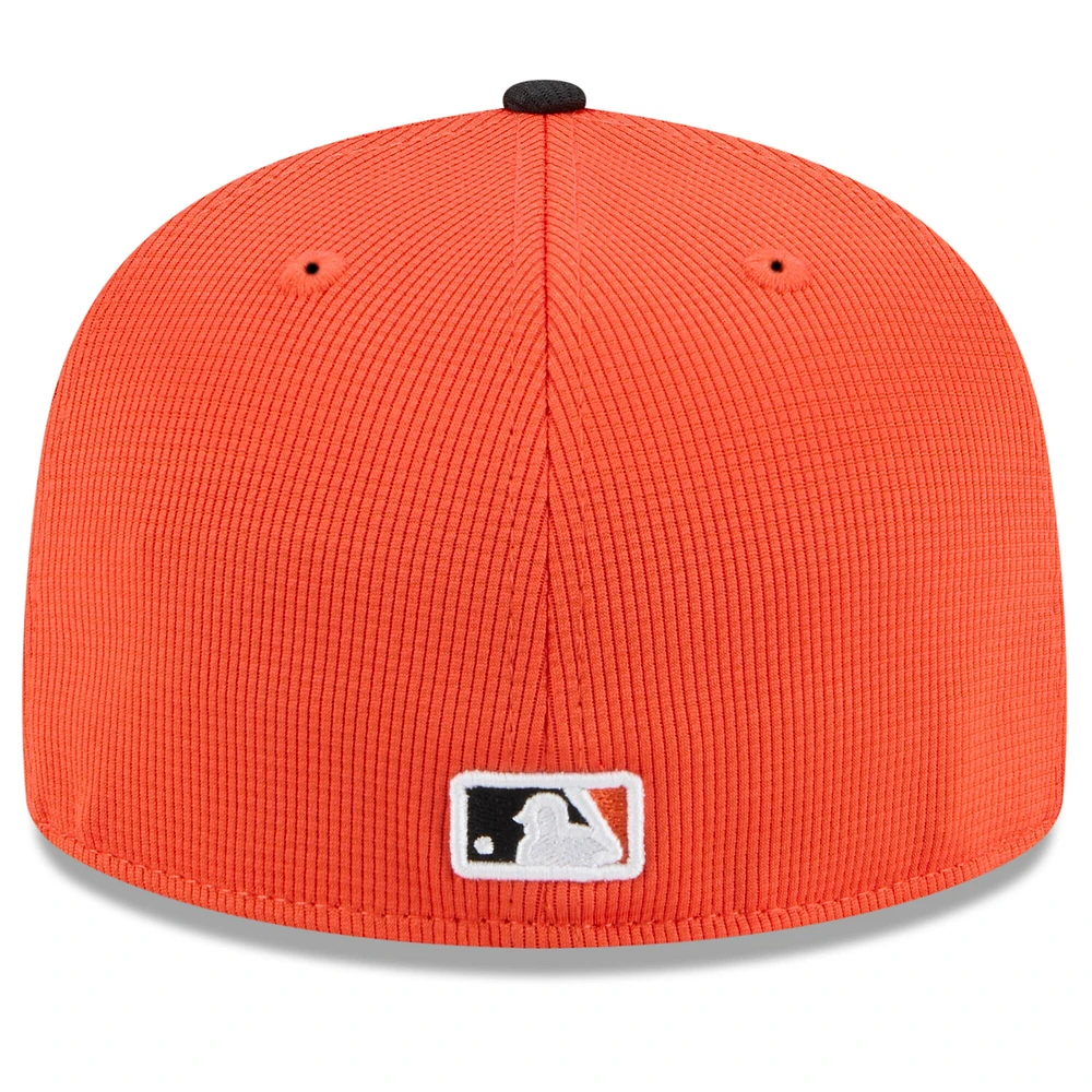Men's New Era  Orange/Black San Francisco Giants 2025 Spring Training 59FIFTY Fitted Hat