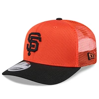 Men's New Era  Orange/Black San Francisco Giants 2025 Spring Training 9SEVENTY Stretch-Snap Trucker Hat