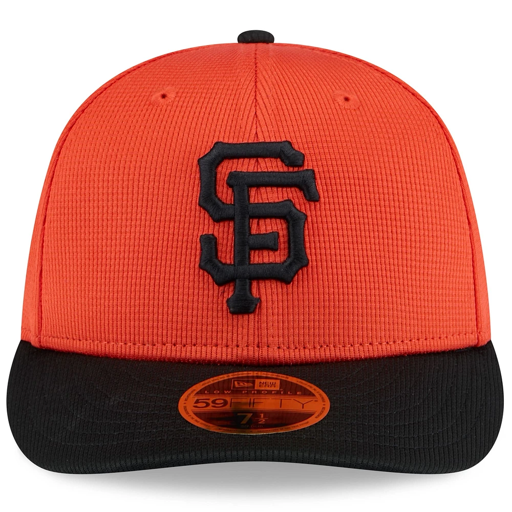 Casquette ajustée 59FIFTY orange/noir pour homme San Francisco Giants 2025 Spring Training Low Profile de New Era