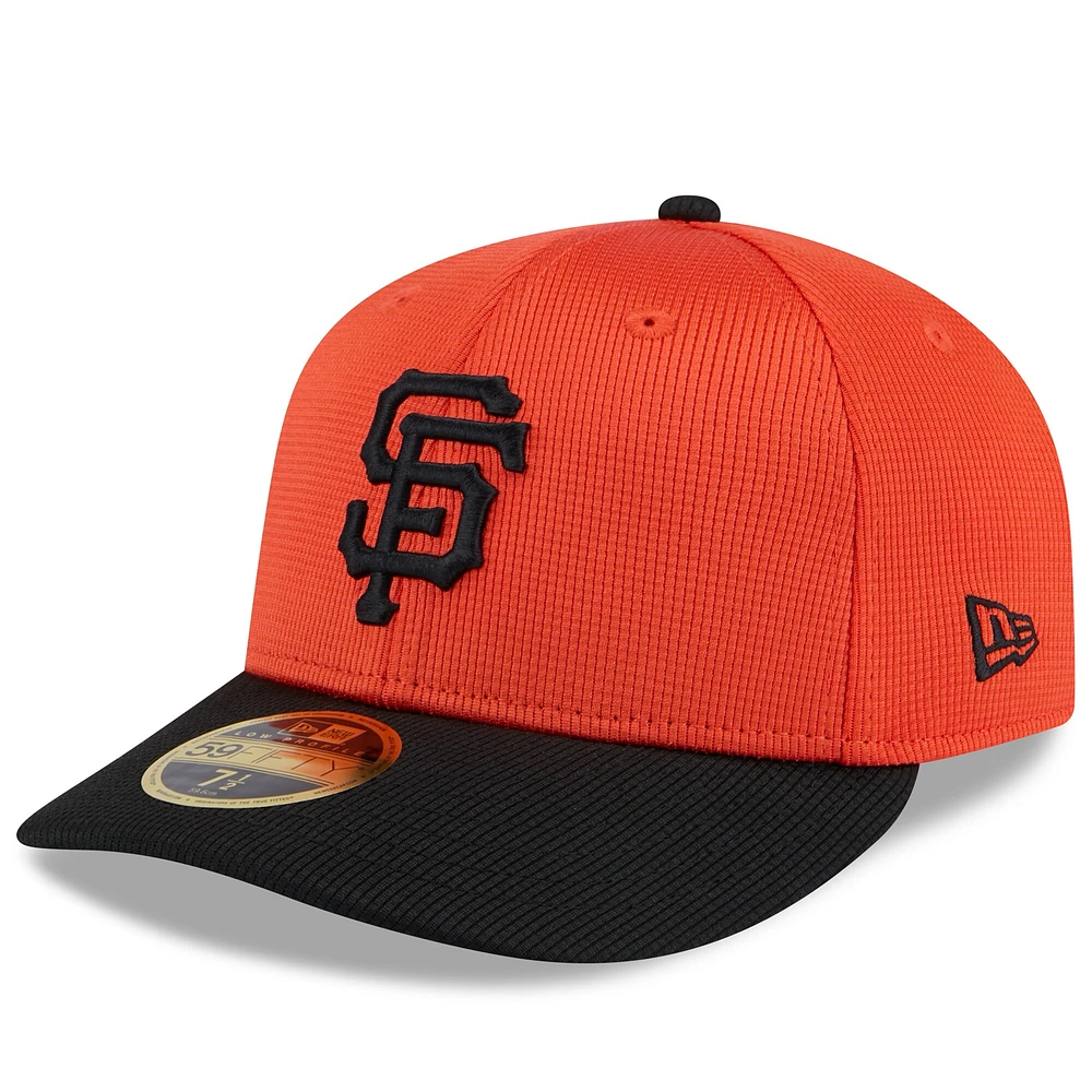 Casquette ajustée 59FIFTY orange/noir pour homme San Francisco Giants 2025 Spring Training Low Profile de New Era