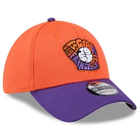 Casquette d'entraînement au bâton City Connect 39THIRTY Flex orange/violet New Era pour homme des Giants de San Francisco 2025