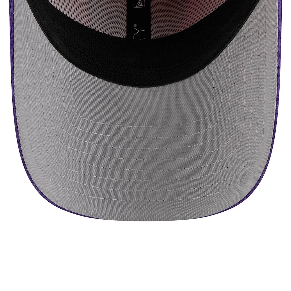 Casquette d'entraînement au bâton City Connect 39THIRTY Flex orange/violet New Era pour homme des Giants de San Francisco 2025