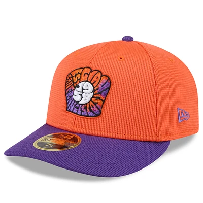 Casquette d'entraînement au bâton City Connect 59FIFTY orange/violet New Era pour homme des Giants de San Francisco 2025