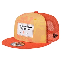 Men's New Era Orange San Francisco Giants Bikini Bottom Trucker 9FIFTY Snapback Hat