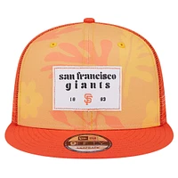 Men's New Era Orange San Francisco Giants Bikini Bottom Trucker 9FIFTY Snapback Hat