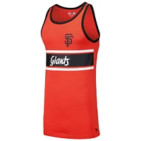 Débardeur orange en jersey Ringer New Era pour hommes des Giants de San Francisco