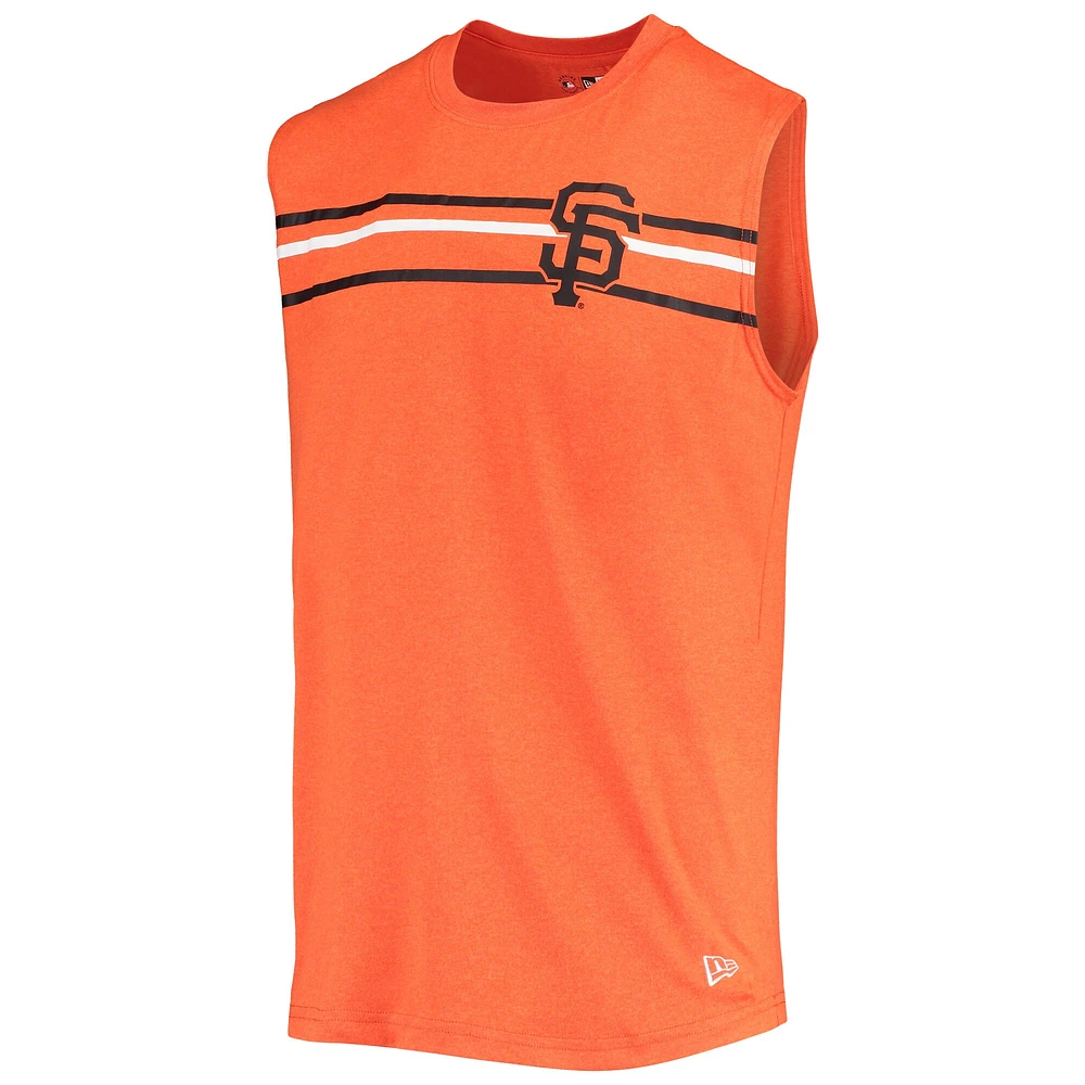 Men's New Era Orange San Francisco Giants Muscle Tank Top