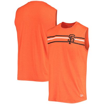 Men's New Era Orange San Francisco Giants Muscle Tank Top