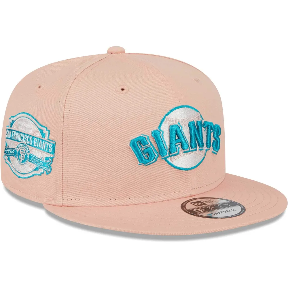 New Era Men's New Era Pink San Francisco Giants Sky Aqua Undervisor 9FIFTY  Snapback Hat