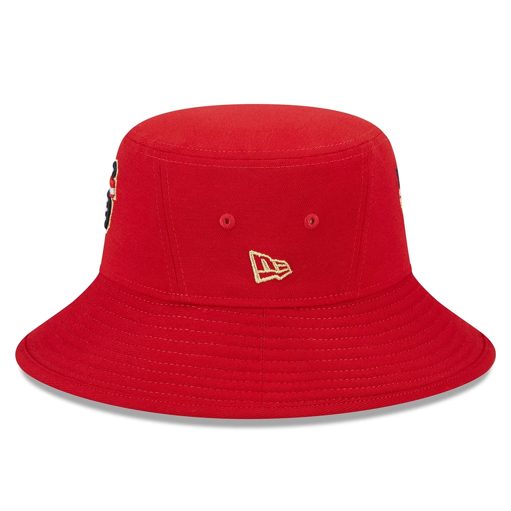 Chapeau bob du 4 juillet des Giants de San Francisco 2023 New Era pour homme, rouge