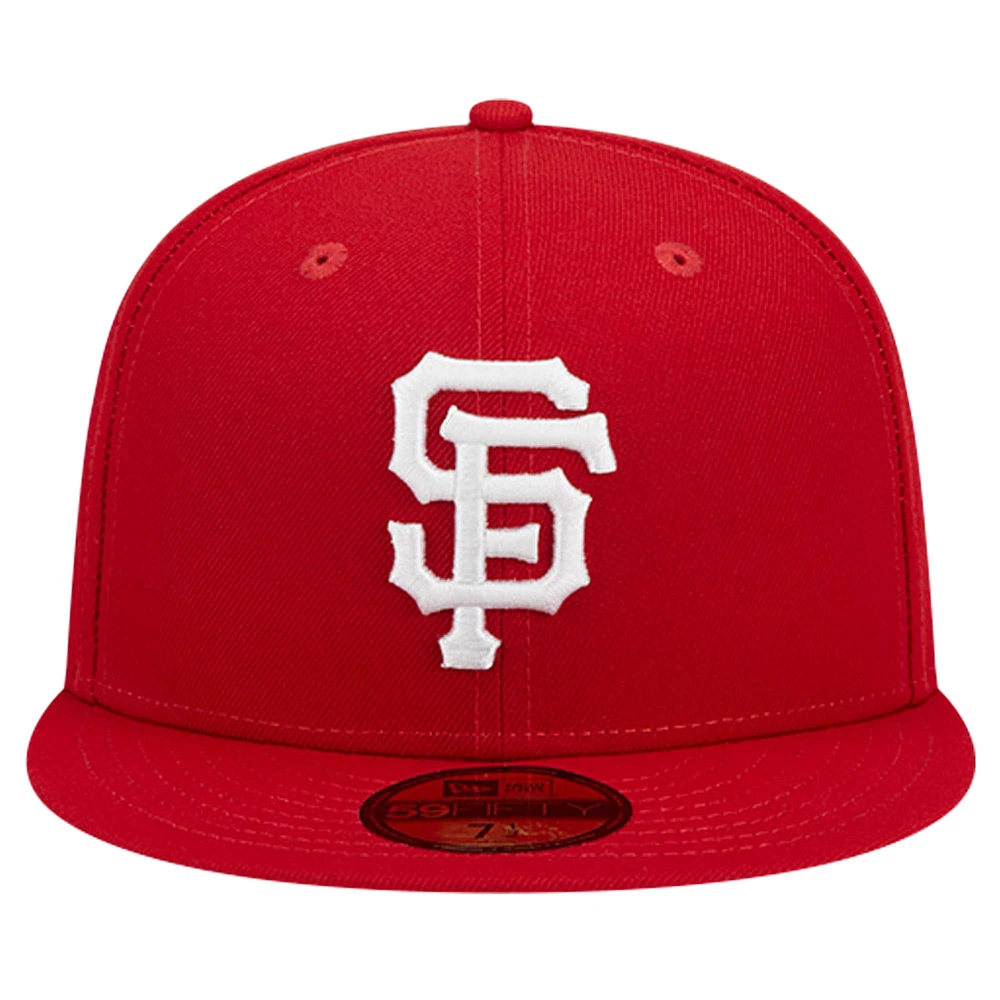 Casquette ajustée 59FIFTY rouge avec logo des Giants de San Francisco pour hommes New Era