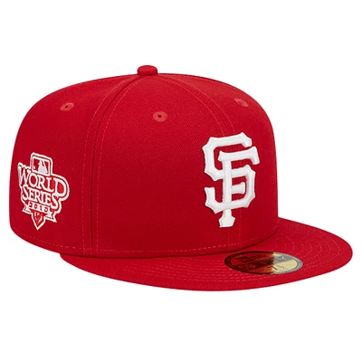 Casquette ajustée 59FIFTY rouge avec logo des Giants de San Francisco pour hommes New Era
