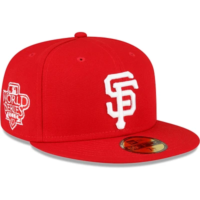 Casquette ajustée 59FIFTY pour homme avec écusson latéral des Giants de San Francisco New Era rouge