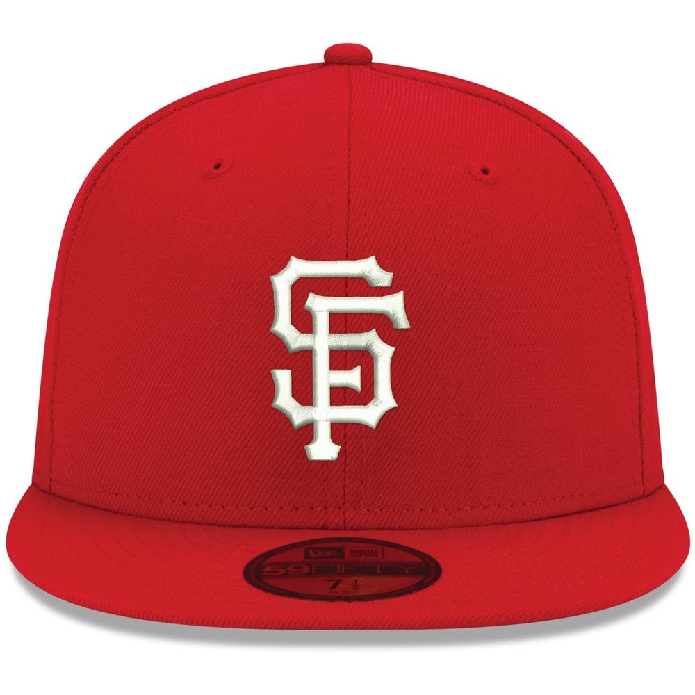 Men's New Era Red San Francisco Giants White Logo 59FIFTY Fitted Hat