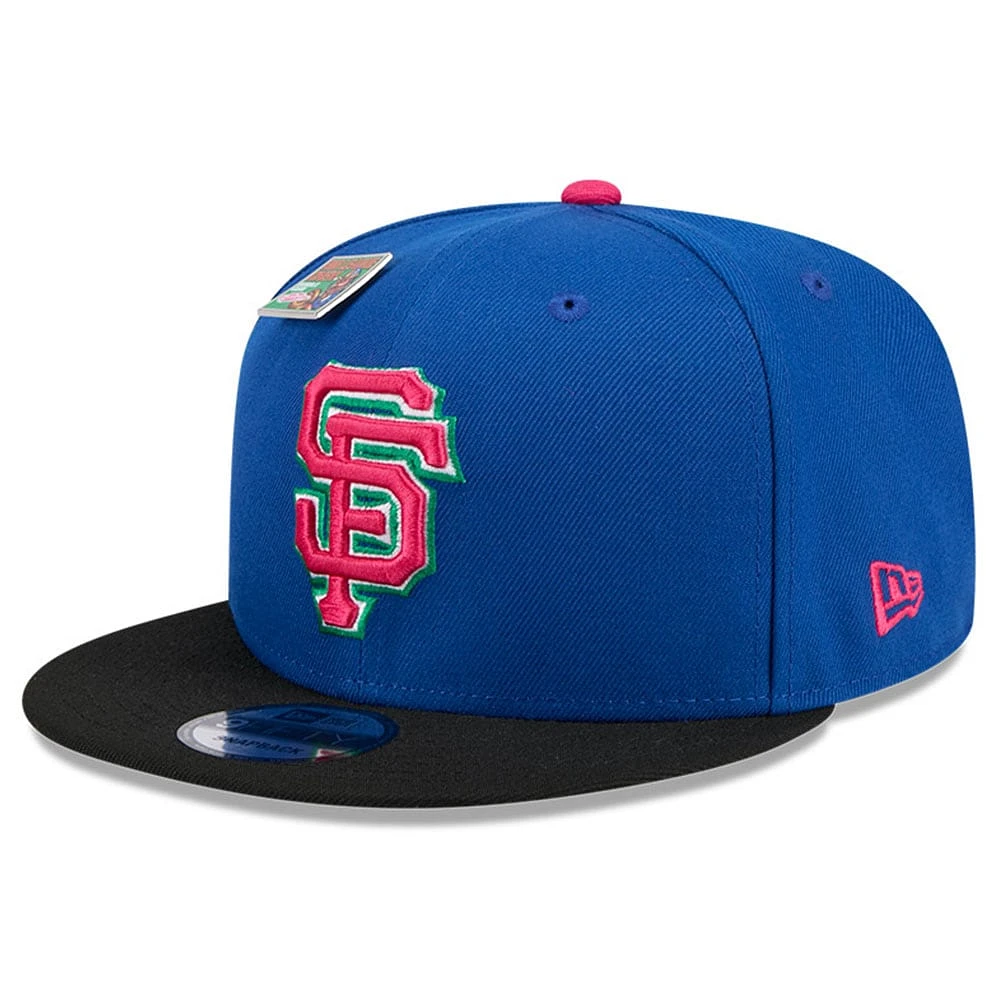 Men's New Era Royal/Black San Francisco Giants Watermelon Big League Chew Flavor Pack 9FIFTY Snapback Hat