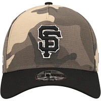 Casquette réglable 9FORTY A-Frame San Francisco Giants Camo Crown New Era pour hommes