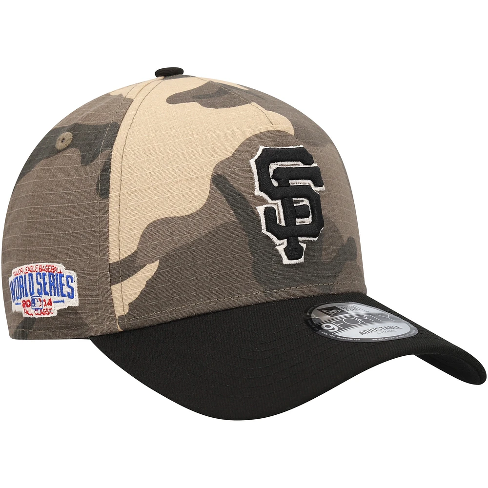 Casquette réglable 9FORTY A-Frame San Francisco Giants Camo Crown New Era pour hommes