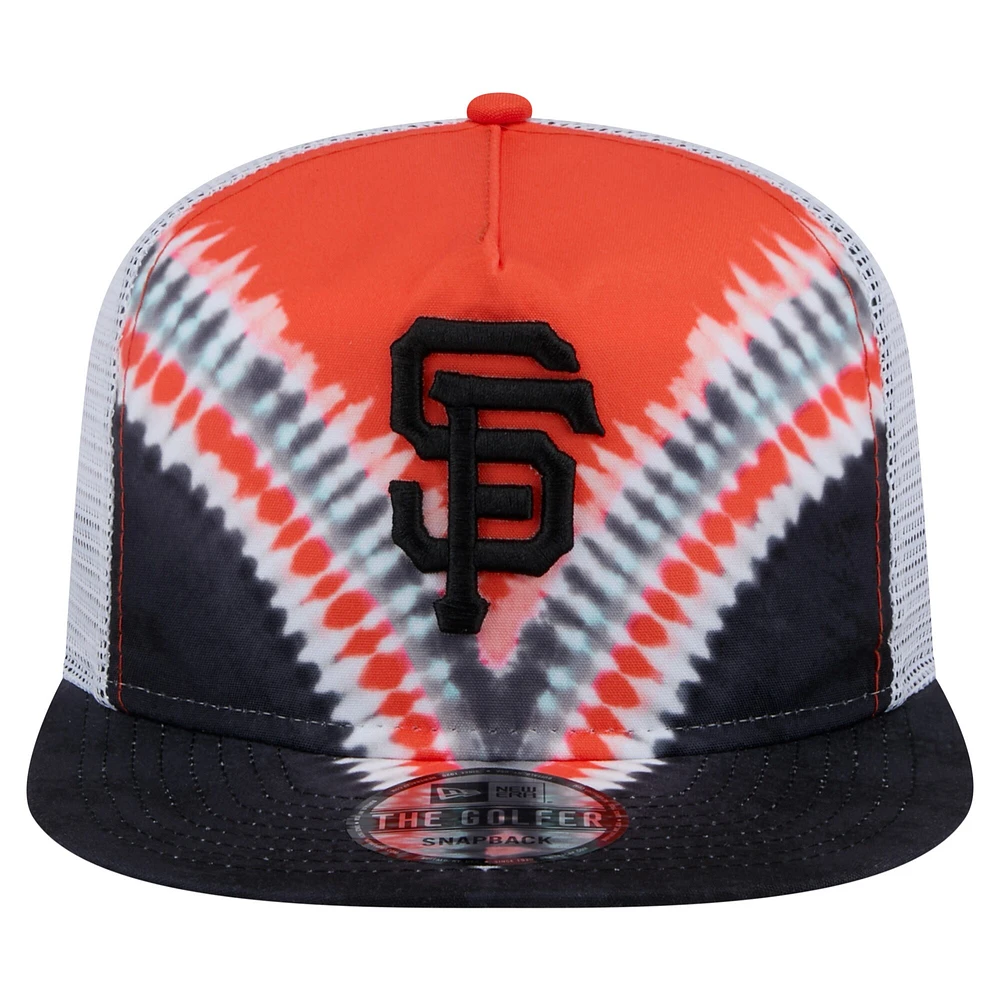 Men's New Era San Francisco Giants Tie-Dye Golfer Trucker Adjustable Hat