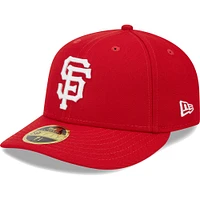 Casquette ajustée à profil bas 59FIFTY pour homme des Giants de San Francisco Scarlet New Era