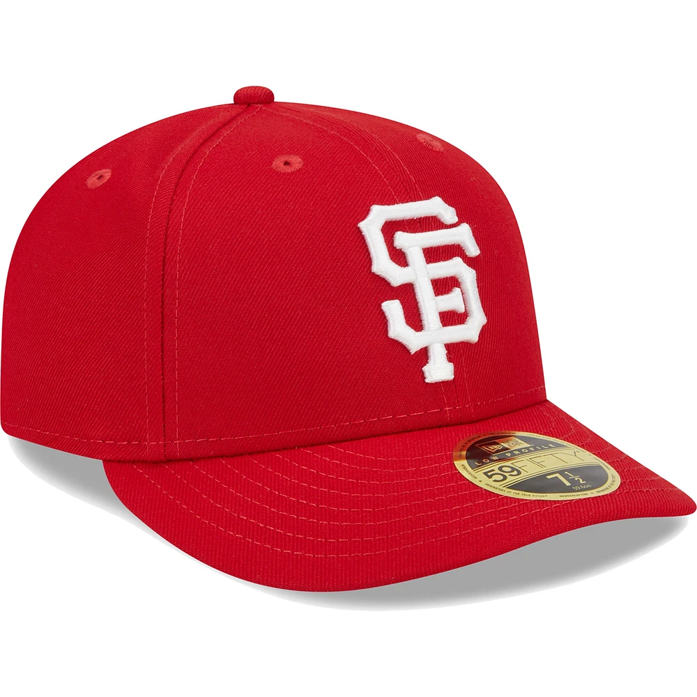 Casquette ajustée à profil bas 59FIFTY pour homme des Giants de San Francisco Scarlet New Era