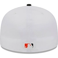 Men's New Era White/Black San Francisco Giants Optic 59FIFTY Fitted Hat