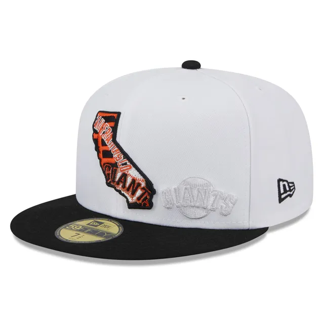 Men's Miami Marlins New Era White/Black State 59FIFTY Fitted Hat