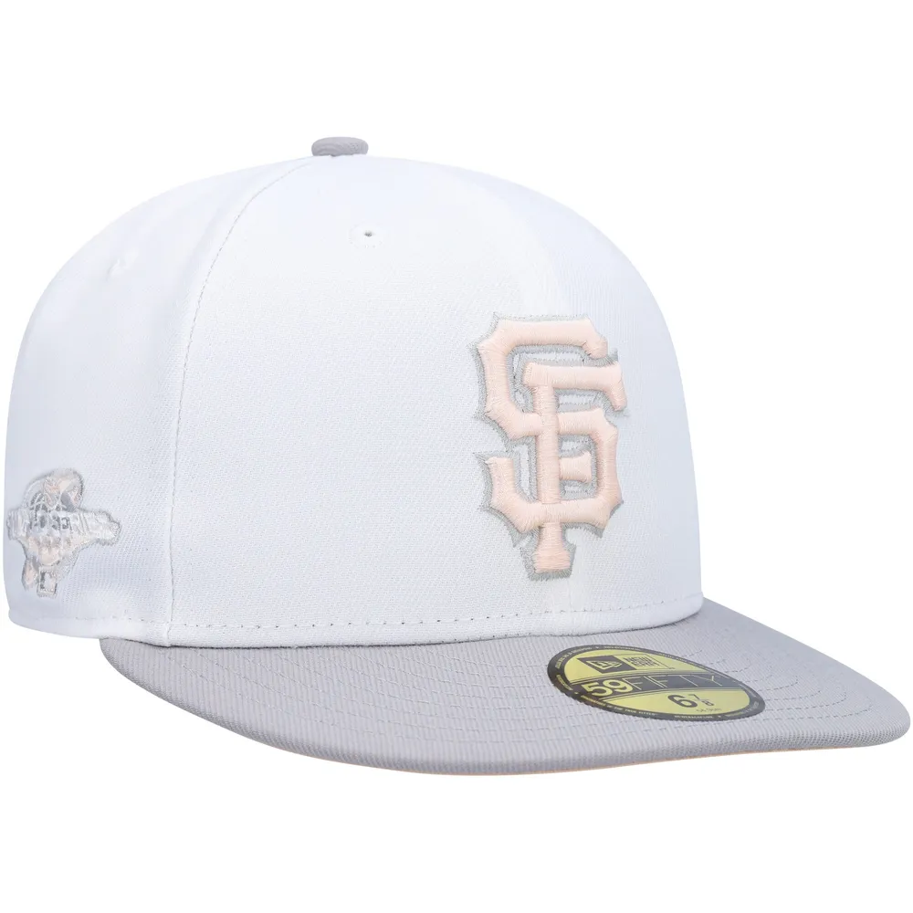 Casquette ajustée 59FIFTY avec écusson latéral des Giants de San Francisco 2002 New Era pour homme, blanc/gris