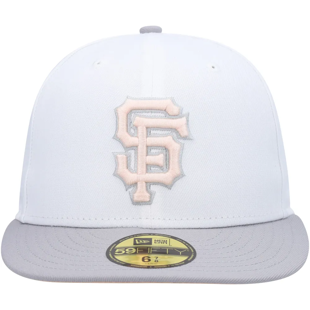 Men's New Era White/Gray San Francisco Giants 2002 World Series Side Patch Undervisor 59FIFTY Fitted Hat