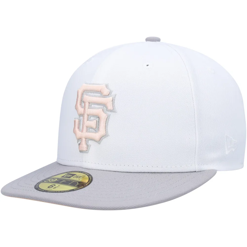 New Era Men's New Era White/Gray San Francisco Giants 2002 World Series  Side Patch Undervisor 59FIFTY Fitted Hat