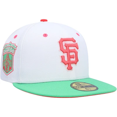 Casquette ajustée 59FIFTY pour homme des Giants de San Francisco 2010 World Series Watermelon Lolli New Era, blanc/vert