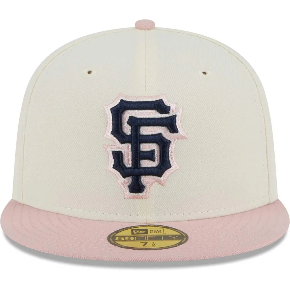 Men's New Era White/Pink York Yankees Chrome Rogue 59FIFTY Fitted Hat