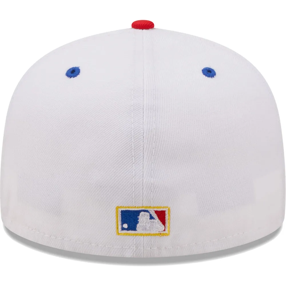 Men's New Era White/Royal San Francisco Giants 50th Anniversary Cherry Lolli 59FIFTY Fitted Hat