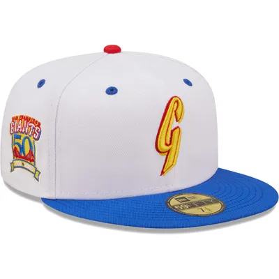 Men's New Era White/Royal San Francisco Giants 50th Anniversary Cherry Lolli 59FIFTY Fitted Hat