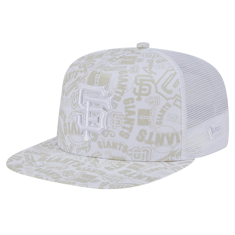 Casquette Snapback 9FIFTY Snapback A-Frame Trucker Dunes avec logo San Francisco Giants New Era pour hommes