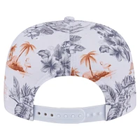 Men's New Era White San Francisco Giants Printed Island Golfer Snapback Hat