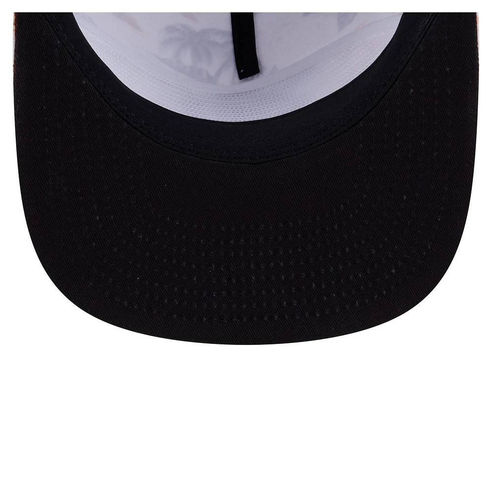 Men's New Era White San Francisco Giants Printed Island Golfer Snapback Hat