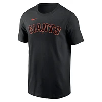 Men's Nike Alyssa Nakken Black San Francisco Giants Name & Number T-Shirt