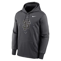 Sweat à capuche Performance Icon Therma Bracket des Giants de San Francisco pour homme Nike Anthracite