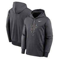 Sweat à capuche Performance Icon Therma Bracket des Giants de San Francisco pour homme Nike Anthracite