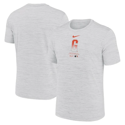 T-shirt Nike Ash San Francisco Giants Authentic Collection City Connect Velocity Performance pour homme