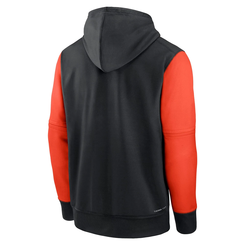 Men's Nike Black/Orange San Francisco Giants Authentic Collection Performance Hoodie