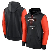 Sweat à capuche Nike pour homme, noir/orange, San Francisco Giants Authentic Collection Performance