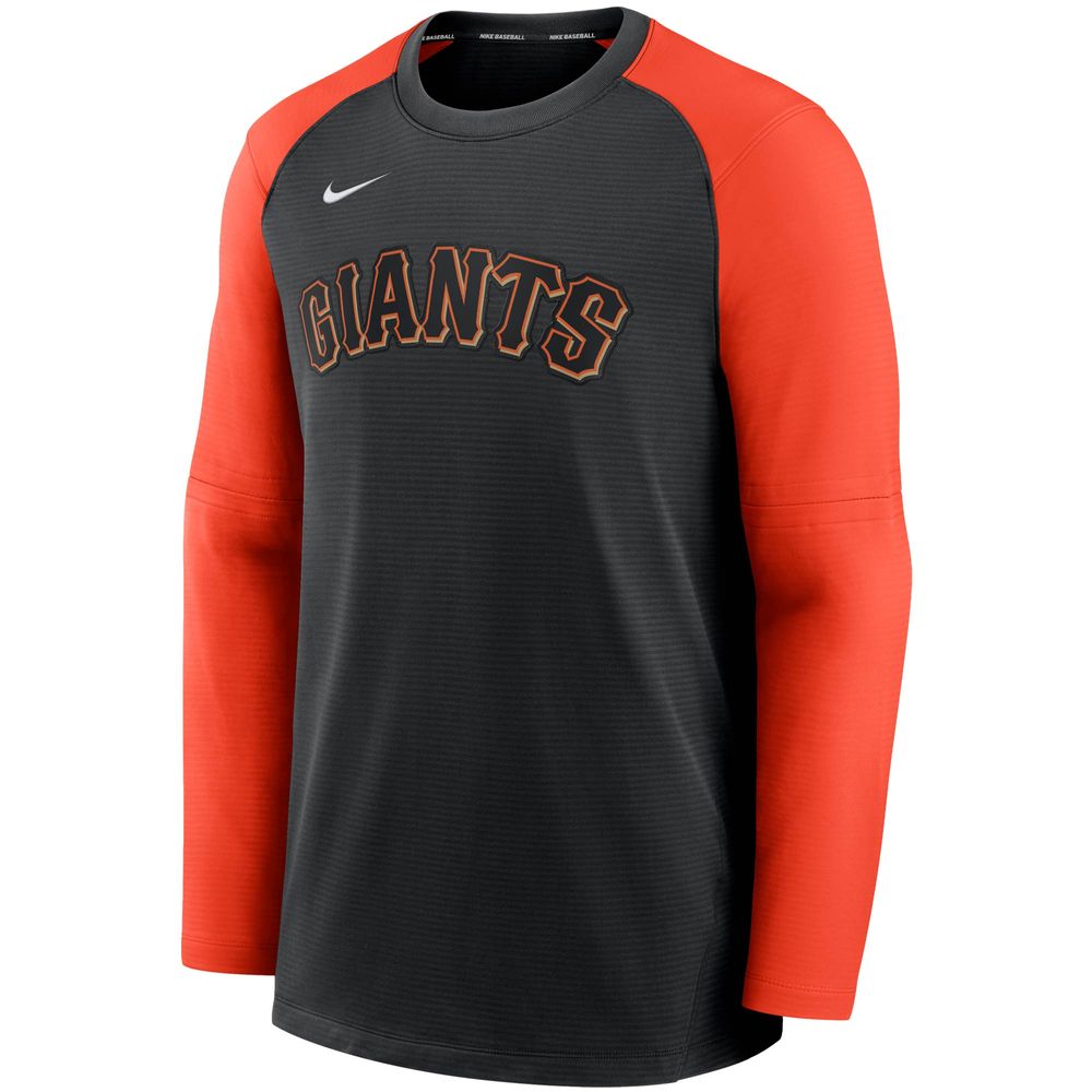 Men's Nike Black/Orange San Francisco Giants Authentic Collection Pregame Performance Pullover Sweatshirt