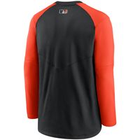 Men's Nike Black/Orange San Francisco Giants Authentic Collection Pregame Performance Pullover Sweatshirt