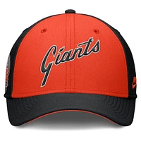Casquette Nike Performance Flex Rise Swoosh noire/orange pour homme des San Francisco Giants