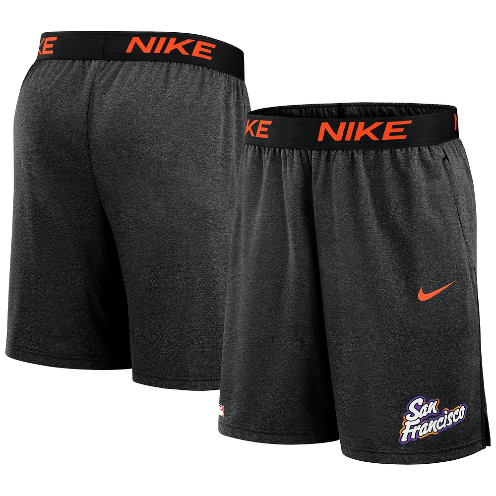 Men's Nike  Black San Francisco Giants 2025 City Connect Authentic Collection Knit Shorts